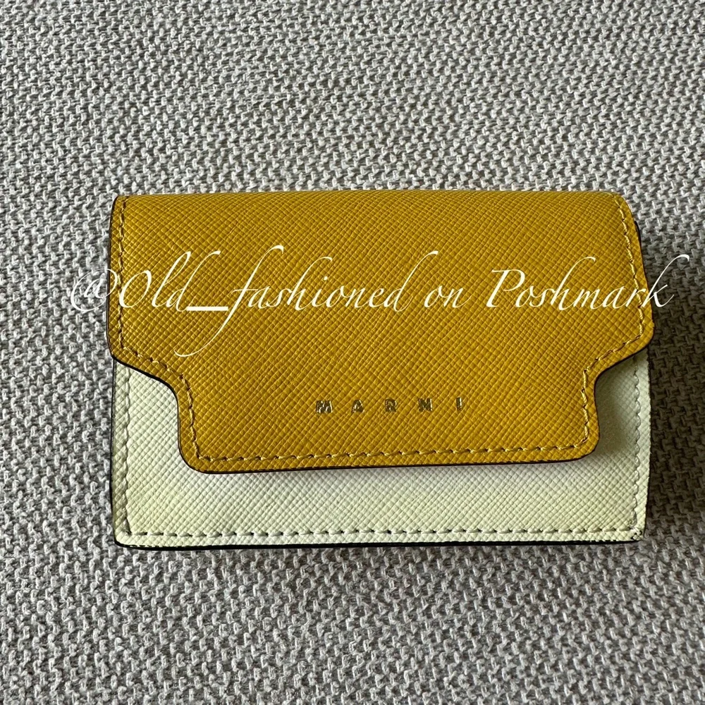 MARNI Saffiano Leather Tri-Fold Wallet